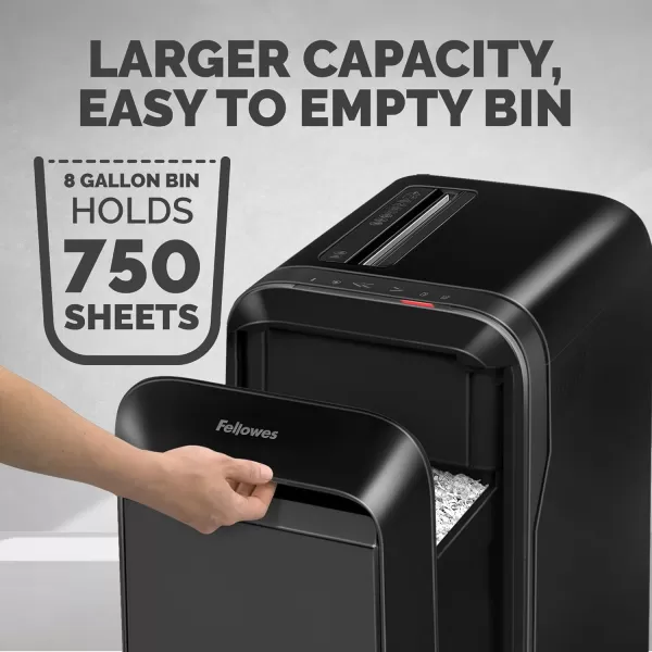 Fellowes Powershred LX22M 20Sheet 100 JamProof Heavy Duty Micro Cut Paper Shredder for Office and Home White 526320120 Sheet  Black