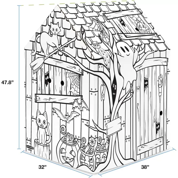 Bankers Box at Play Color in Castle Playhouse Cardboard Playhouse and Life Size Craft Activity for Kids and FamiliesHalloween