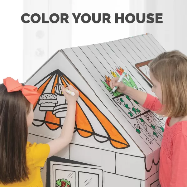 Bankers Box at Play Color in Treats N Eats Playhouse Cardboard Playhouse and Life Size Craft Activity for Kids and FamiliesGingerbread