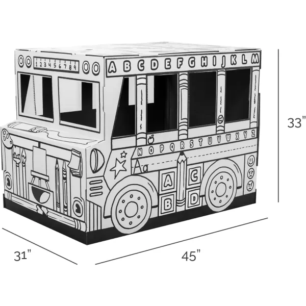 Bankers Box at Play School Bus Cardboard Playhouse and Craft Activity for KidsSchool Bus