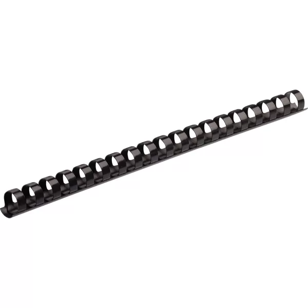 Fellowes 52326 Plastic Binding Combs  Round Back 12 Inches 90 sheets Black 100 Pack12 100Pk