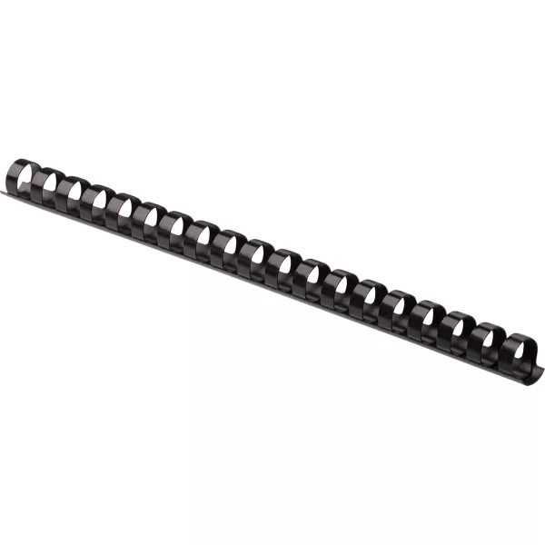 Fellowes 52326 Plastic Binding Combs  Round Back 12 Inches 90 sheets Black 100 Pack12 100Pk