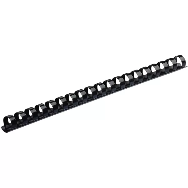 Fellowes 52326 Plastic Binding Combs  Round Back 12 Inches 90 sheets Black 100 Pack38 100Pk