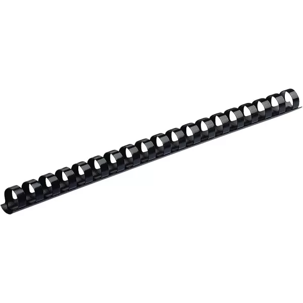 Fellowes 52326 Plastic Binding Combs  Round Back 12 Inches 90 sheets Black 100 Pack58 100Pk