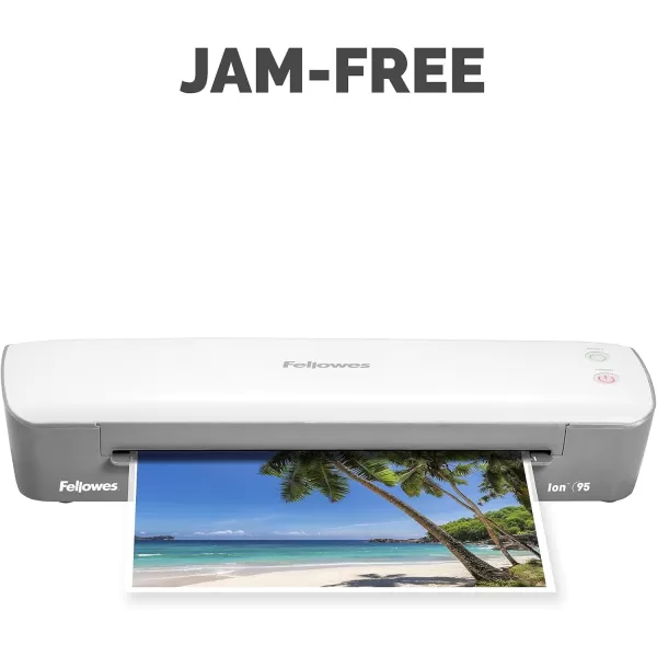 Fellowes Ion 95 Thermal Laminator for Home School or Office with 15 Pouch Starter Kit Easy to Use Quick WarmUp JamFree 5247201