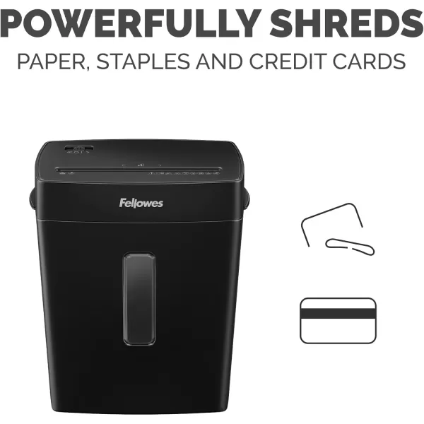 Fellowes LX41DB 8Sheet MicroCut Paper Shredder for Home Office8 Sheet Cross Cut