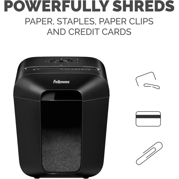 Fellowes LX41DB 8Sheet MicroCut Paper Shredder for Home Office8 Sheet Micro Cut