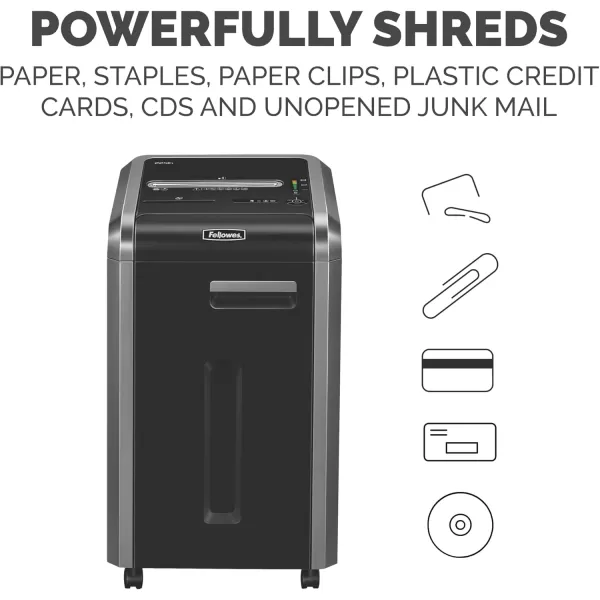 Fellowes Powershred 125Ci 100 Jam Proof 20 Sheet CrossCut Commercial Grade Paper Shredder22Sheet