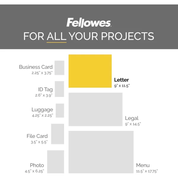 Fellowes Thermal Laminating Pouches Letter Size Sheets 3mil 300 Pack Clear 52471015mil  200 Pack
