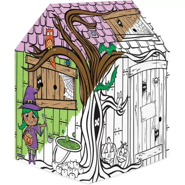 Bankers Box at Play Color in Castle Playhouse Cardboard Playhouse and Life Size Craft Activity for Kids and FamiliesHalloween