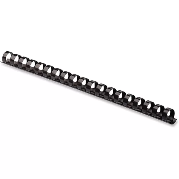 Fellowes 52326 Plastic Binding Combs  Round Back 12 Inches 90 sheets Black 100 Pack12 100Pk