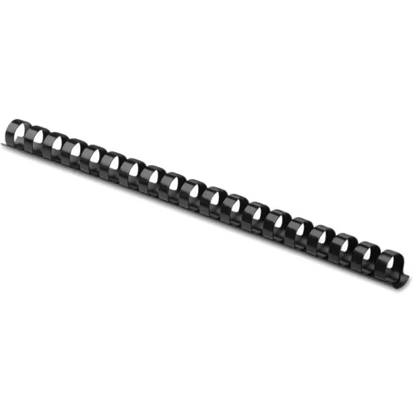 Fellowes 52326 Plastic Binding Combs  Round Back 12 Inches 90 sheets Black 100 Pack38 100Pk