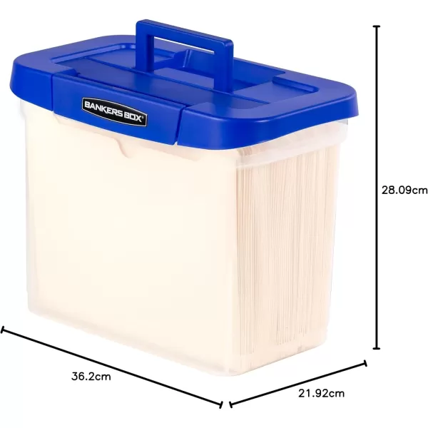 Bankers Box Heavy Duty Portable Plastic File Box with Hanging Rails Letter 1 Pack 0086304Portable Letter