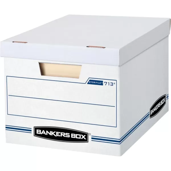 Bankers Box 12 Pack Standard Duty File Storage Boxes Standard Assembly Removable Lid LetterLegal 007130112 pack