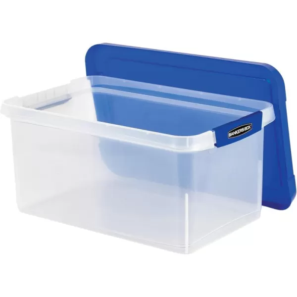 Bankers Box Heavy Duty Portable Plastic File Box with Hanging Rails Letter 1 Pack 0086304Letter