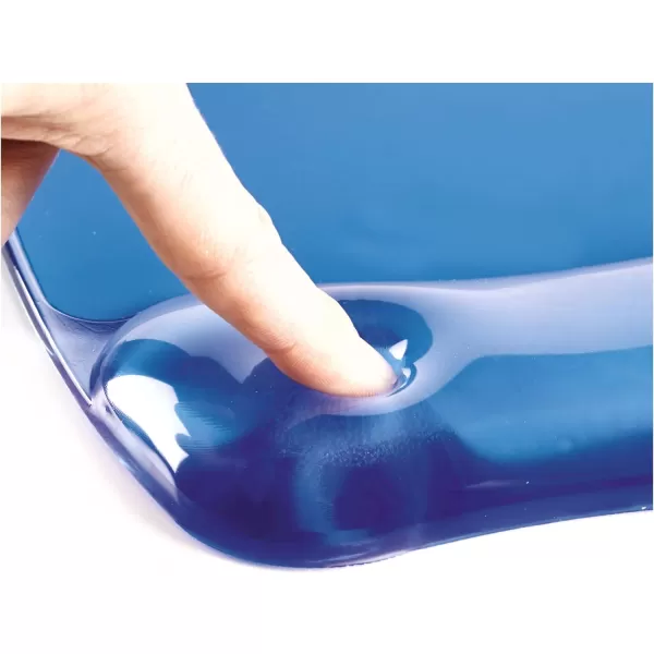 Fellowes 9114120 Gel Crystal MousepadWrist Rest Blue 91141Blue