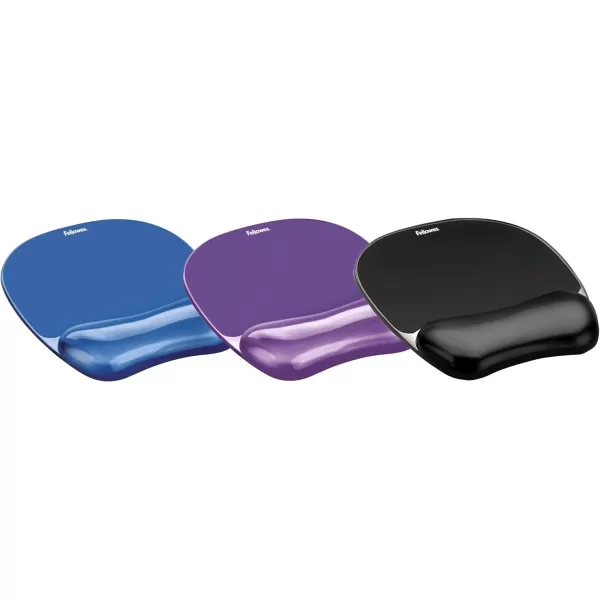 Fellowes 9114120 Gel Crystal MousepadWrist Rest Blue 91141Violet