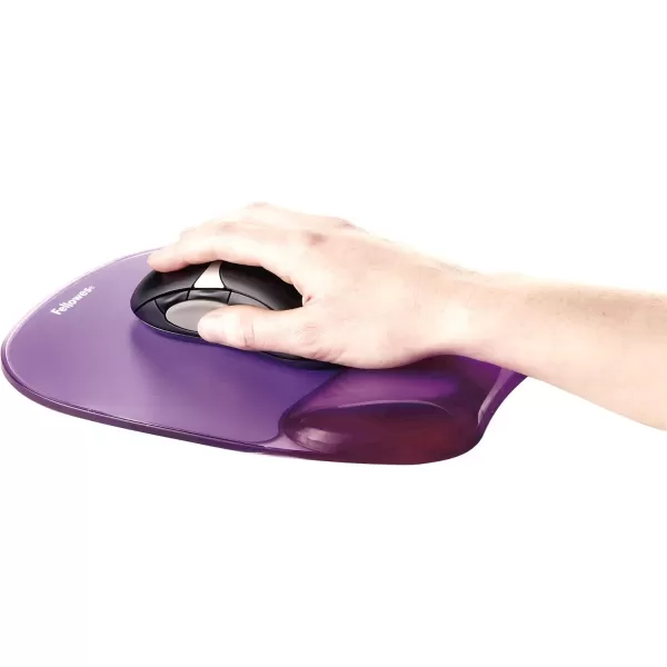 Fellowes 9114120 Gel Crystal MousepadWrist Rest Blue 91141Violet