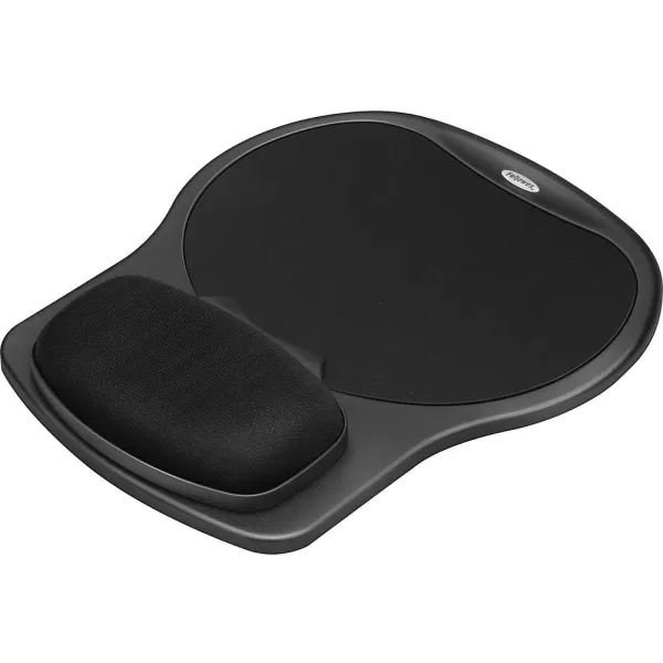 Fellowes Easy Glide Gel Wrist Rest and Mouse Pad Black 93730