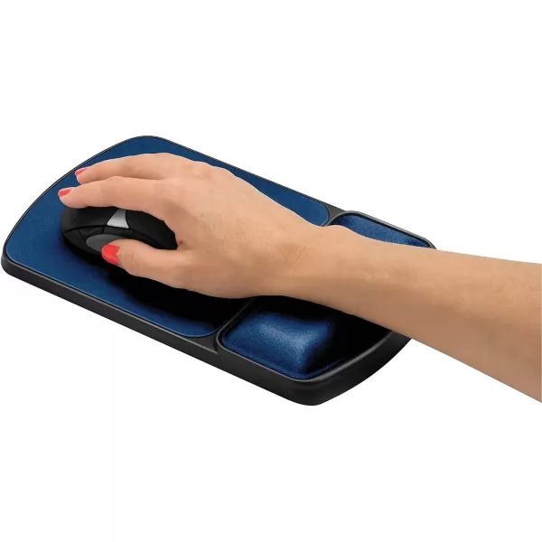 Fellowes Gel Wrist Rest and Mouse Rest SapphireBlack 98741