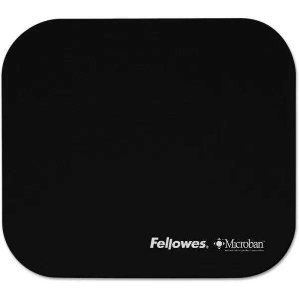 Fellowes 5933901 Mouse Pad wMicroban Nonskid Base 9 x 8 Black FEL5933901 8quot x 9quot x 01quot8 x 9 x 01