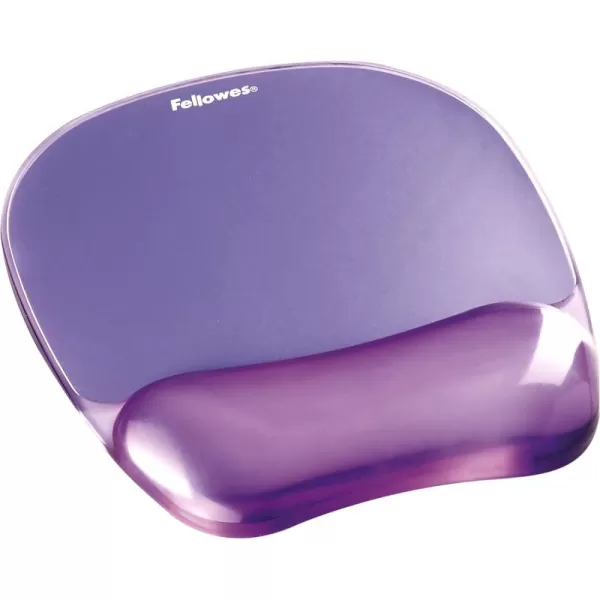 Fellowes 9114120 Gel Crystal MousepadWrist Rest Blue 91141Violet