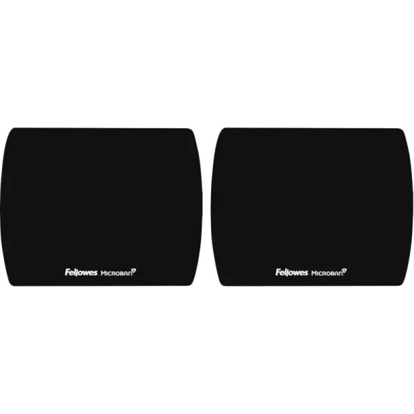 Fellowes Microban Black Ultra Thin Mouse 59081016 Count Pack of 2