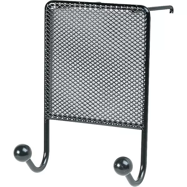 Fellowes Mesh Partition Additions Double Coat Hook Black 75903