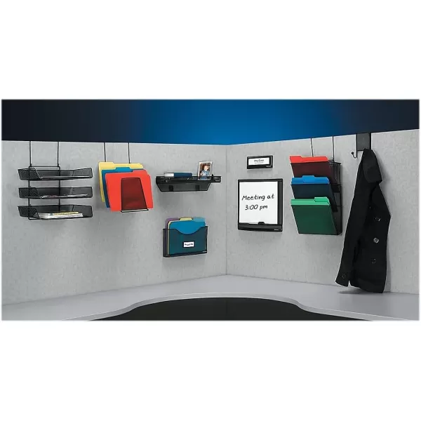 Fellowes Mesh Partition Additions Double Coat Hook Black 75903