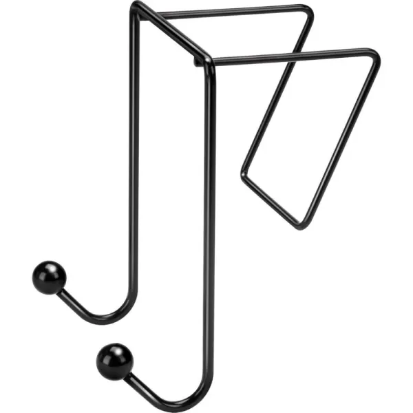 Fellowes FEL75510 Wire Partition Additions Double Coat Hook 75510Black