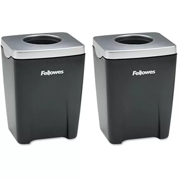 Fellowes Office Suites Paper Clip Cup 8032801 Black Silver 33quot x 24quot x 22quot1 Count Pack of 2