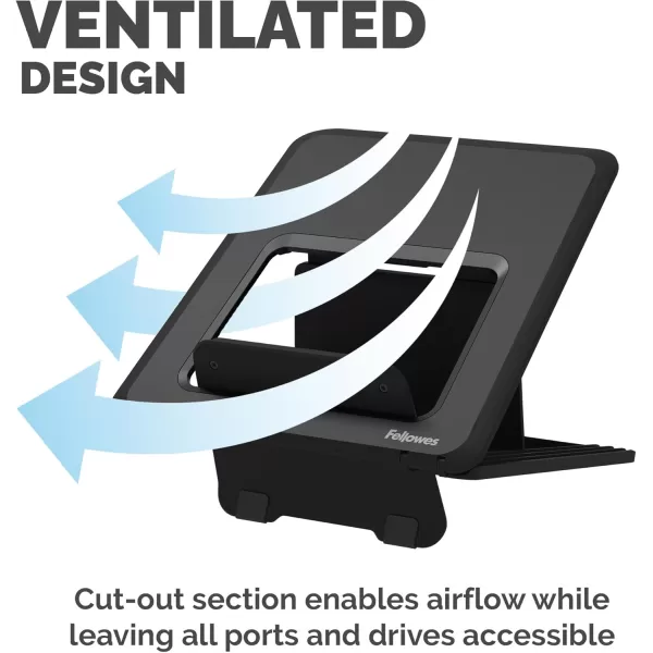 Fellowes Breyta Laptop Stand for The Home and Office 12 Height Adjustments 14quot Monitor Size BlackBLACK