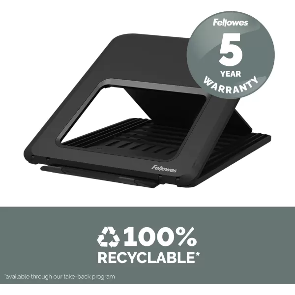 Fellowes Breyta Laptop Stand for The Home and Office 12 Height Adjustments 14quot Monitor Size BlackBLACK