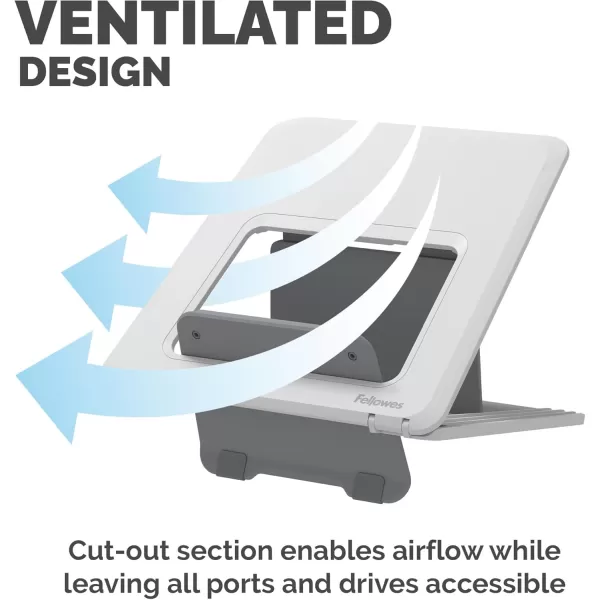 Fellowes Breyta Laptop Stand for The Home and Office 12 Height Adjustments 14quot Monitor Size BlackWHITE