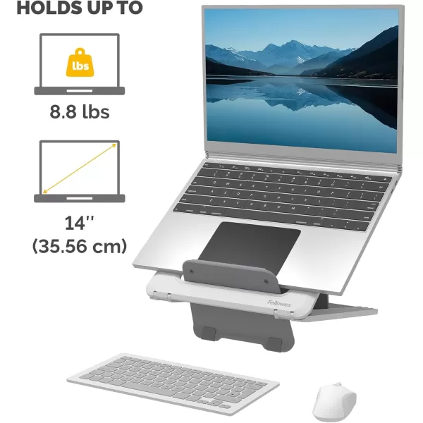 Fellowes Breyta Laptop Stand for The Home and Office 12 Height Adjustments 14quot Monitor Size BlackWHITE