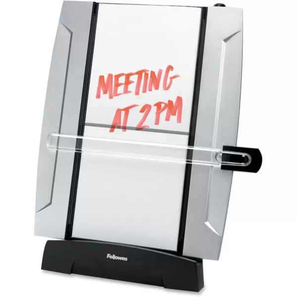 Fellowes Office Suites Desktop Copyholder with Memo Board BlackSilver 8033201 15quot x 103quot x 6quot