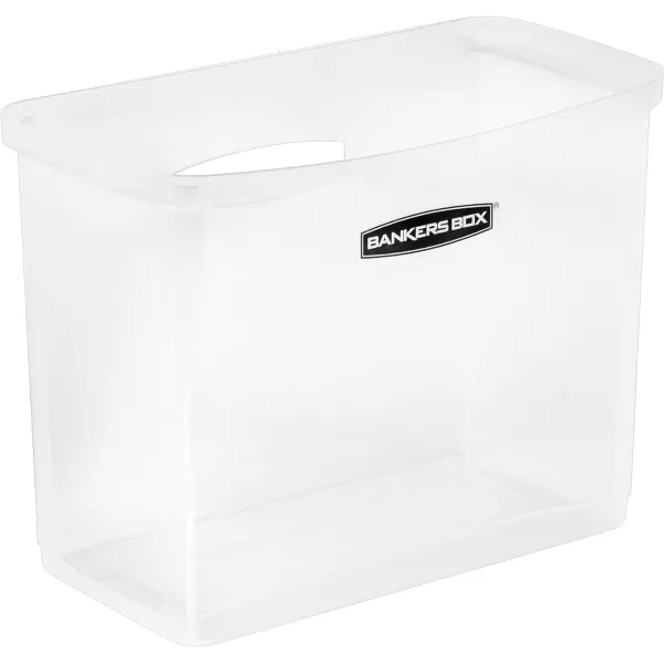 Bankers Box 1 Pack Portable Open Desktop Plastic File Storage Box with Hanging Rails Side Handle Organizer Bin Letter