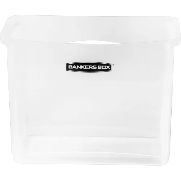 Bankers Box 1 Pack Portable Open Desktop Plastic File Storage Box with Hanging Rails Side Handle Organizer Bin Letter