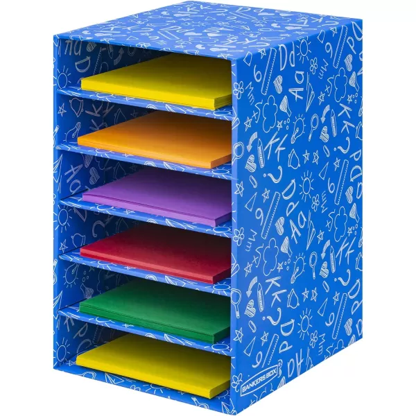 Bankers Box Classroom 6 Shelf Organizer 18quotH x 12quotW x 13 14quotD 3381201Blue