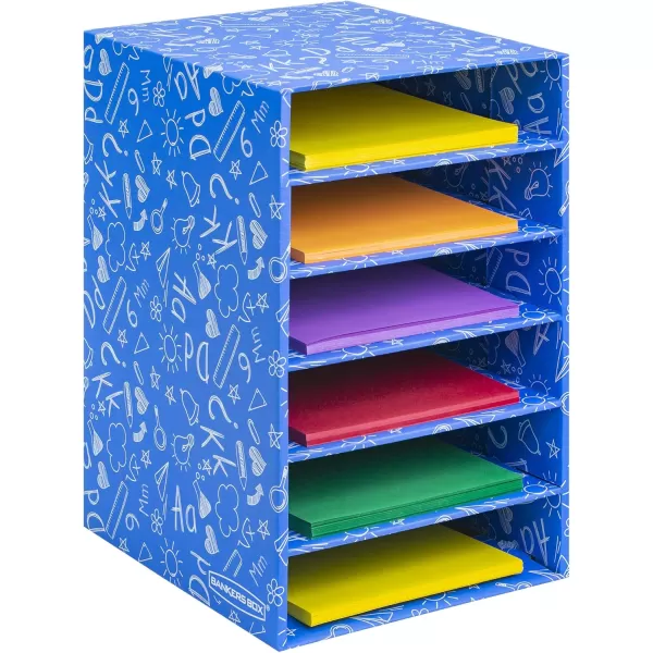 Bankers Box Classroom 6 Shelf Organizer 18quotH x 12quotW x 13 14quotD 3381201Blue