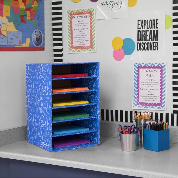 Bankers Box Classroom 6 Shelf Organizer 18quotH x 12quotW x 13 14quotD 3381201Blue