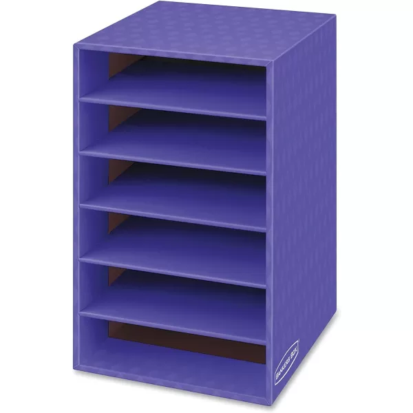 Bankers Box Classroom 6 Shelf Organizer 18quotH x 12quotW x 13 14quotD 3381201Purple