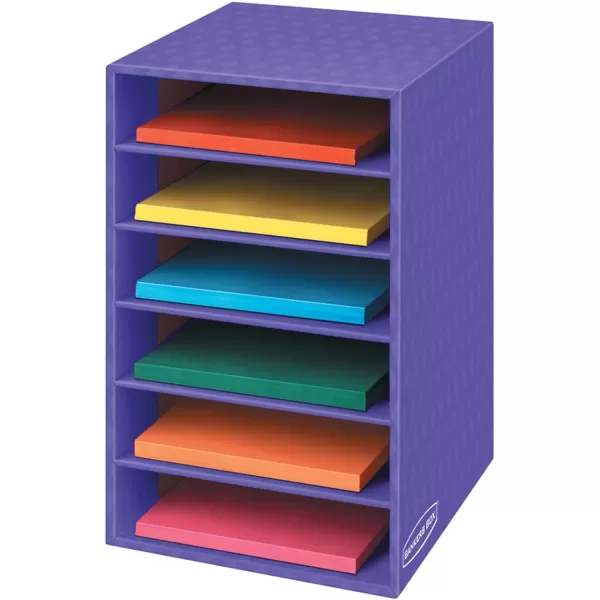 Bankers Box Classroom 6 Shelf Organizer 18quotH x 12quotW x 13 14quotD 3381201Purple