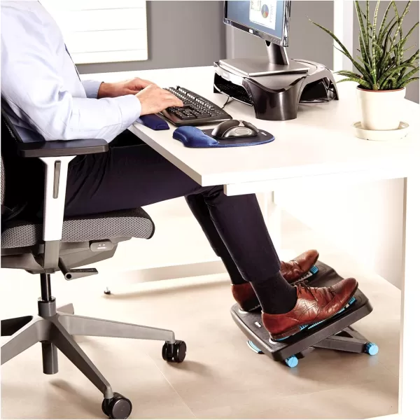 Fellowes Energizer Foot Support 8068001 Blue Charcoal GreyMassage