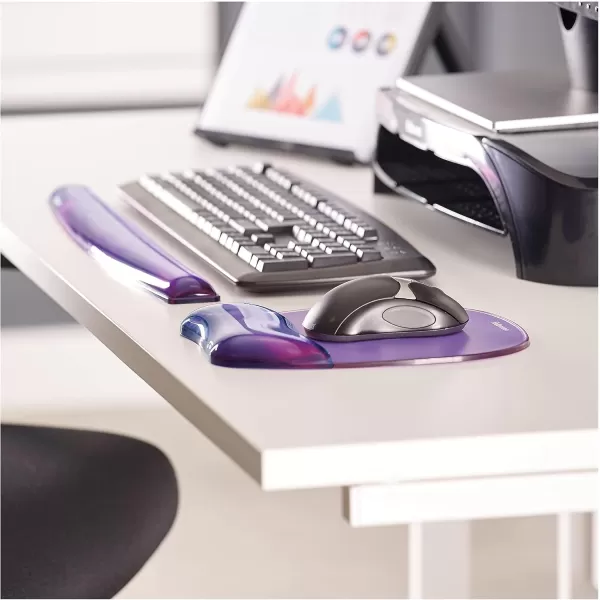 Fellowes Gel Crystals Wrist Rest Purple 91437