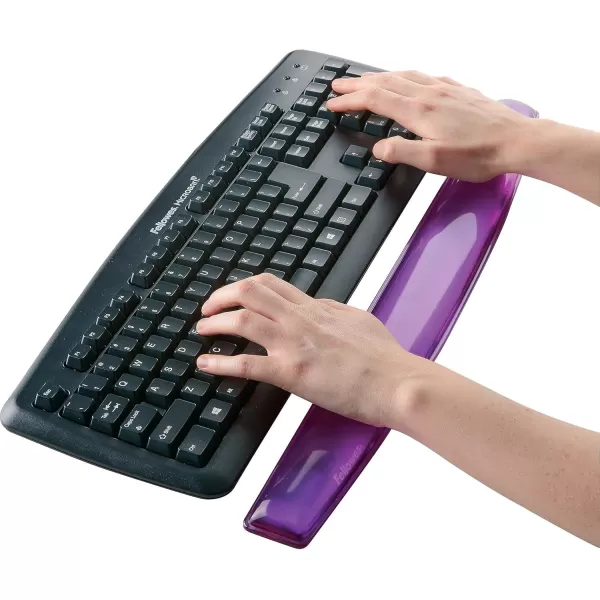 Fellowes Gel Crystals Wrist Rest Purple 91437