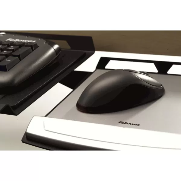 Fellowes Office Suites Adjustable Keyboard Tray 8031301BlackSilver 2quotquot x 303quotquot x 139quotquotquot