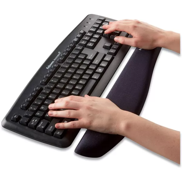 Fellowes PlushTouch Wrist Rest with FoamFusion Technology Graphite 9252301Graphite