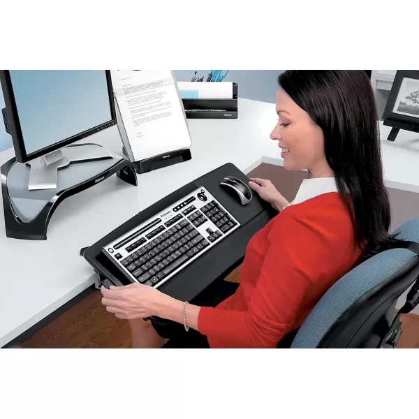 Fellowes TiltnSlide Keyboard Manager 8060101 Black