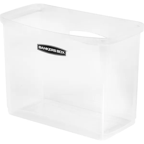 Bankers Box 1 Pack Portable Open Desktop Plastic File Storage Box with Hanging Rails Side Handle Organizer Bin Letter